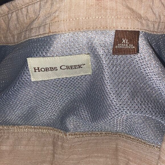 Hobbs Creek Men’s Beige Vented Outdoor Cotton Button Front Shirt Size XL - Picture 6 of 6